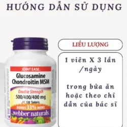 (Hàng CTY mới) Viên uống Glucosamine Webber Naturals nhập khẩu Canada - Hộp 120 viên 735862