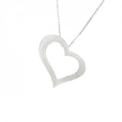 K18WG Dây chuyền kim cương hình trái tim 0.50CT - Hàng hiệu Chính hãng 860561