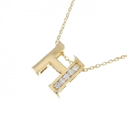 K18YG Chữ cái H Dây chuyền Kim cương 0.05CT - Hàng hiệu Chính hãng 856772