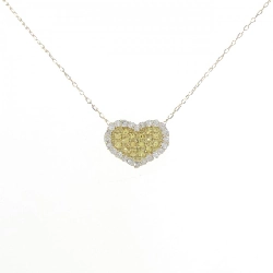 K18YG Dây chuyền hình trái tim Sapphire 0.15CT - Hàng hiệu Chính hãng