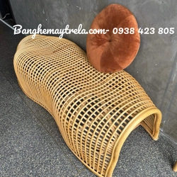 Băng ghế mây uốn caro 526807