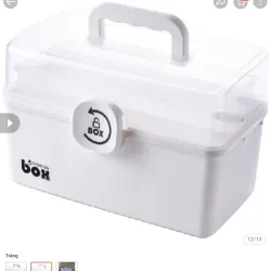 Hộp đựng 3 tầng - trắng (mới)