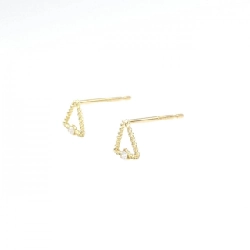 K18YG Bông tai kim cương 0.02CT - Hàng hiệu Chính hãng 871926