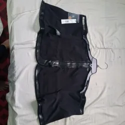 Áo da crotop cao cấp size 4 , màu đen, khóa kéo sau. 750591