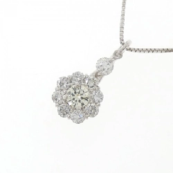 K18WG Hoa Đá Kim Cương Dây Chuyền 0.257CT - Hàng hiệu Chính hãng 860434