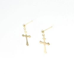 K18YG Khuyên tai hình chữ thập - Hàng hiệu Chính hãng 869861