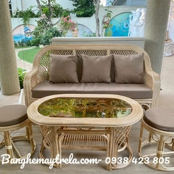 Bàn ghế sofa mây phòng khách nhỏ gọn 479374