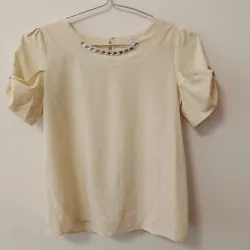 Áo kiểu nữ size M vàng nhạt 1013701