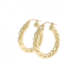 K18YG/K18PG Khuyên tai hình vòng - Hàng hiệu Chính hãng