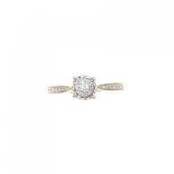 Nhẫn kim cương 750YG/750WG 0.03CT 670987