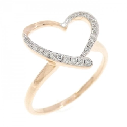 Nhẫn kim cương hình trái tim K18PG/K18WG 0.09CT - Hàng hiệu chính hãng