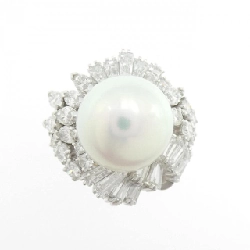 Nhẫn ngọc trai trắng Mikimoto 12.3mm - Hàng hiệu Authentic 836526