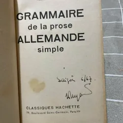 SÁCH TIẾNG PHÁP J.FOURQUET - GRAMMAIRE - de la prose - ALLEMANDE 556907