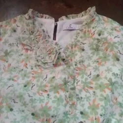 Áo kiểu voan size M màu xanh tay phồng Citimode 1013150