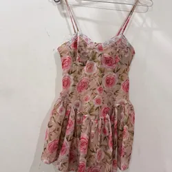 váy hoa size S, vải tơ