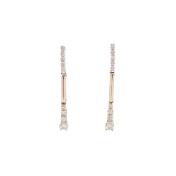 K18PG Bông tai Kim cương 0.50CT - Hàng hiệu Chính hãng