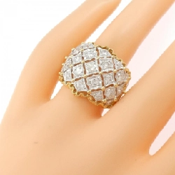 Nhẫn kim cương K18YG/PT900 - Hàng hiệu Authentic 853030