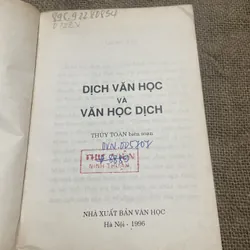 Dịch văn học và Văn học Dịch - Thúy Toàn  707837