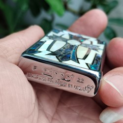 ZIPPO AMOR KHẢM TRAI 2 MẶT. 185449