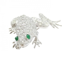 750WG Ếch Ngọc Lục Bảo Brooch - Hàng hiệu Chính hãng 869676