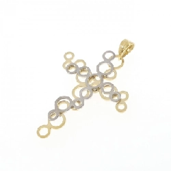 Mặt dây chuyền chéo 750YG/750WG - Hàng hiệu Authentic 871397