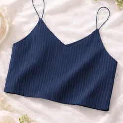 Áo 2 dây croptop sọc xanh 971532