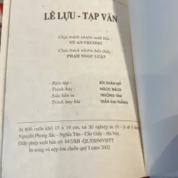 TẠP VĂN - LÊ LỰU, bản bìa cứng (xb 2002) 567761