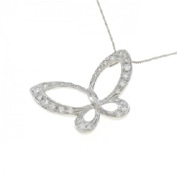 K18WG Bướm Kim Cương Dây Chuyền 0.37CT - Hàng hiệu Chính hãng 860494