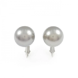 K14WG Bông tai ngọc trai đen 10.8mm - Hàng hiệu Chính hãng