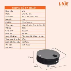 UNIE UE-125 – Máy sưởi gốm nhỏ gọn, làm ấm tức thì 782122