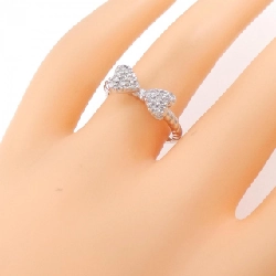 Nhẫn kim cương K18WG hình ruy băng 0.25CT 673236