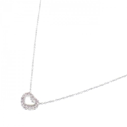 K18WG Dây chuyền hình trái tim với kim cương hồng 0.14CT - Hàng hiệu Chính hãng 859027