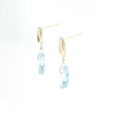 K10YG Blue Topaz Bông tai - Hàng hiệu Chính hãng 876723