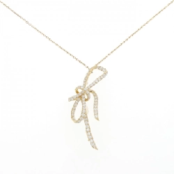 K18YG Dây chuyền kim cương hình ruy băng 2.28CT - Hàng hiệu Chính hãng