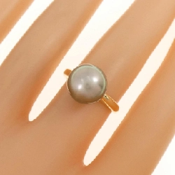 Nhẫn ngọc trai đen K18YG 10.4mm 673434