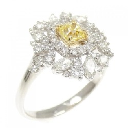 Nhẫn kim cương PT950/K18WG 0.313CT FY VS1 cắt Fancy - Hàng hiệu Authentic