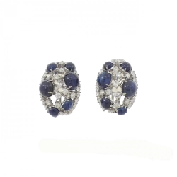 K18WG Sapphire Bông tai 9.71CT - Hàng hiệu Chính hãng