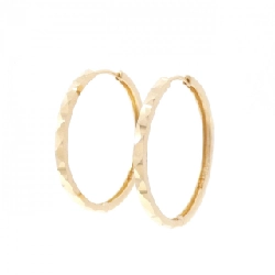 Bông tai hoop 750YG - Hàng hiệu Authentic