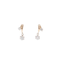 K10PG Bông tai Cubic - Hàng hiệu Chính hãng