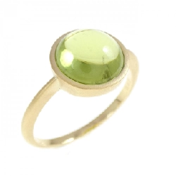 Nhẫn Peridot K18YG 3.40CT - Hàng hiệu Chính hãng