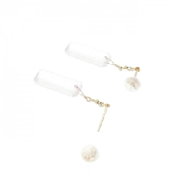 K10YG Bông tai đá hồng ngọc - Hàng hiệu Authentic 875837