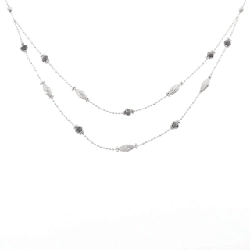 K18WG Dây chuyền kim cương 1.5CT - Hàng hiệu Chính hãng