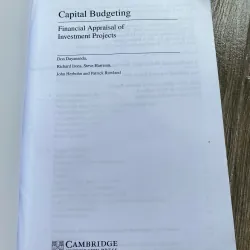 GIÁO TRÌNH CAPITAL BUDGETING ***FINANCIAL APPRAISAL OF INVESTMENT PROJECTS 581978