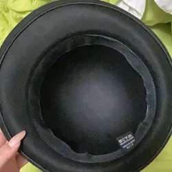 Mũ xô  màu đen kiểu Pháp thanh lịch mũ xô thời trang, mũ fedora kiểu Anh cổ điển. 740141