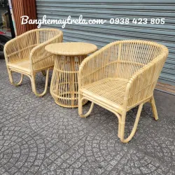 Bộ bàn ghế mây uống trà phòng ngủ 590158