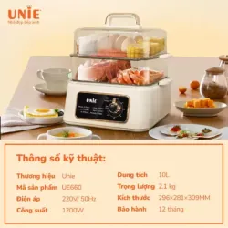 Nồi lẩu hấp đa năng Unie UE660  Dung tích 10L – đủ cho 5 đến 10 người ăn thoải mái.🍲 727505