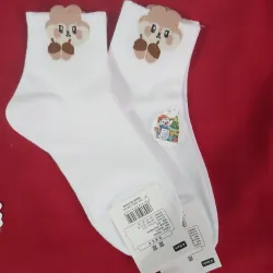 Combo 3 đôi vớ trắng cổ cao, họa tiết dễ thương  1001134