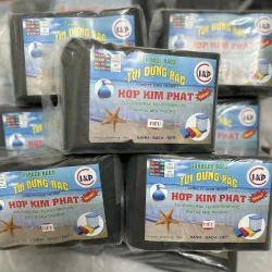 Túi rác đen tự hủy dày dai nặng đúng 1kg / 1 bịch 3 cuộn 933938