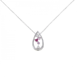 K18WG 2WAY Đá màu Dây chuyền - Hàng hiệu Chính hãng