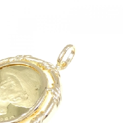 K18YG(枠) Mặt dây chuyền đồng xu - Hàng hiệu Authentic 871820